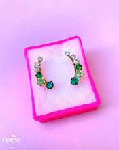 Load image into Gallery viewer, Green Ombre Ear Crawler Earrings