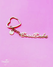 Load image into Gallery viewer, Cute Keychain Rose Gold Silver Boss babe Stainless Steel  Jewelry