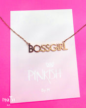 Load image into Gallery viewer, ROSE GOLD Stainless Steel BossGirl Necklace Girl Boss Jewelry