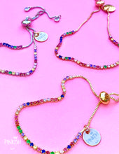 Load image into Gallery viewer, Adjustable Crystal Rainbow Tennis Bracelet