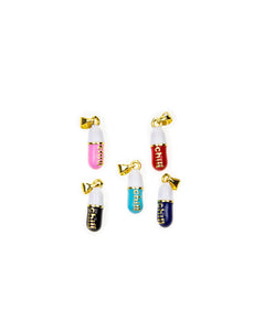 Dainty CHILL Pill Enamel Pendant Necklace