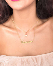 Load image into Gallery viewer, Personalized customized gold name plate necklace waterproof gift for her jewelry