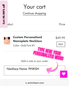 Custom Personalized Nameplate Necklace