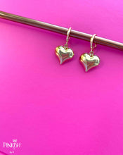 Load image into Gallery viewer, Love Heart Gold Filled Huggie Pendant Earrings