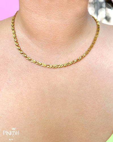 Full Heart Shaped Chain Necklace