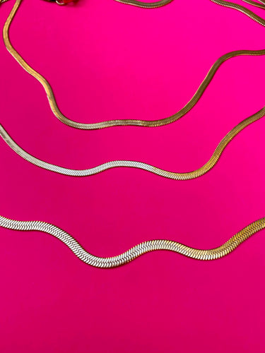 Herringbone gold necklace Chain choker hypoallergenic jewelry tarnish free