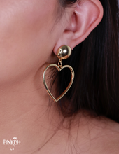 Load image into Gallery viewer, I Love Me Lightweight Drop Pendant Earring Heart Shaped