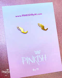 Gold Mexico Map Stud Earrings
