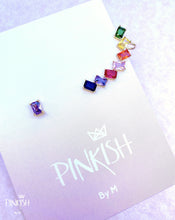 Load image into Gallery viewer, Crawler Cuff Stud Rainbow Colorful Crystals Gold Plated Earring Jewelry