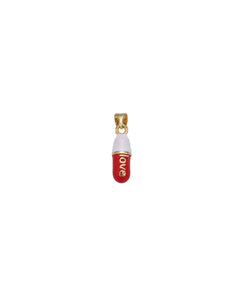 Dainty LOVE & CHILL Pills Enamel Charm Pendants