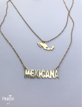 Load image into Gallery viewer, 14k Gold Plated Mexicana Pendant Necklace Stainless Steel Mexico