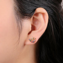 Load image into Gallery viewer, Tree Stud Earrings Natural Life Earrings Boho Jewelry Dainty Gold Tree of Life Earrings • Stud Earrings Gift for Her Cute Earrings