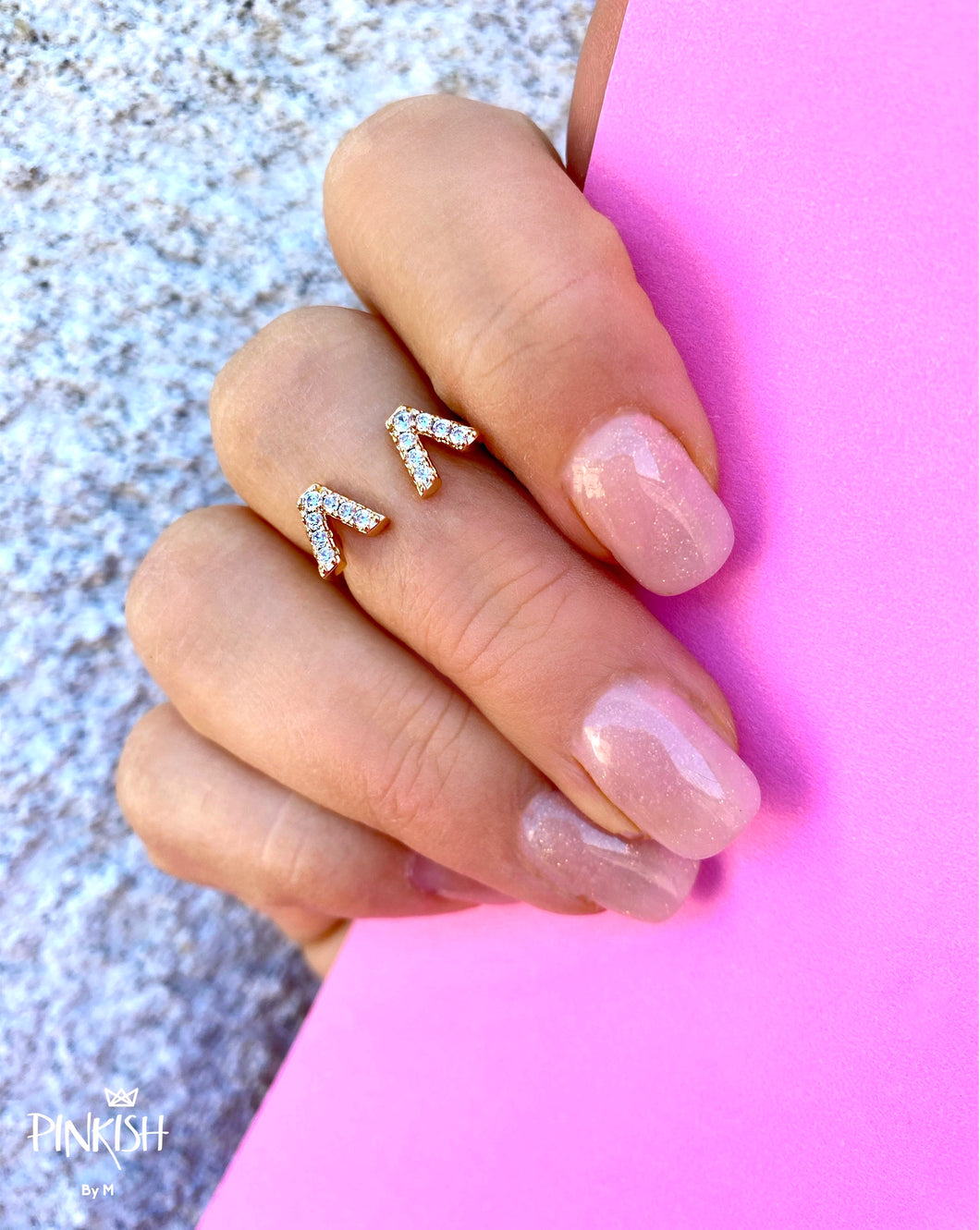 Gold Adjustable Ring Diamonds