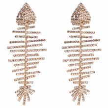 Load image into Gallery viewer, Xtra Shiny Fishbone Drop Earrings