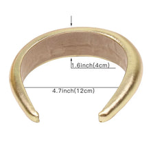 Load image into Gallery viewer, Oversized Metallic PU Leather Padded Rockstar Headbands