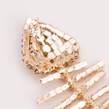 Load image into Gallery viewer, Xtra Shiny Fishbone Drop Earrings