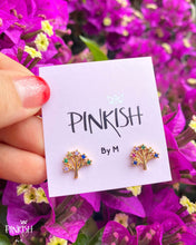 Load image into Gallery viewer, Rainbow Tree of Life Stud Earrings