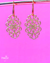 Load image into Gallery viewer, Gold Filigree Pendant Earrings Latin Boho Jewelry