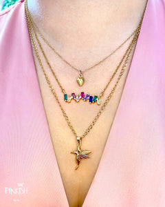 Baby Strawberry and Hearts Necklace