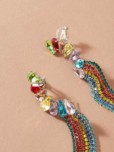 Friday Night Gem Ear Crawler Cuff Drop Earrings