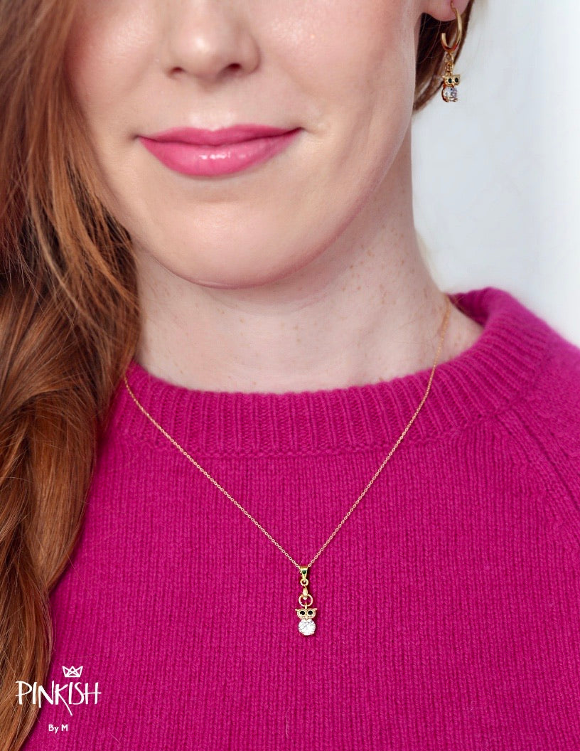 Shiny Owl Necklace