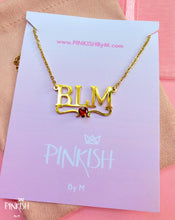 Load image into Gallery viewer, BLM heart stone Necklace Black Lives Matter Gold Jewelry Hypoallergenic