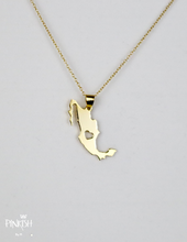 Load image into Gallery viewer, 14Kt Gold Plate Country Mexico Dainty Pendant Necklace Jewelry